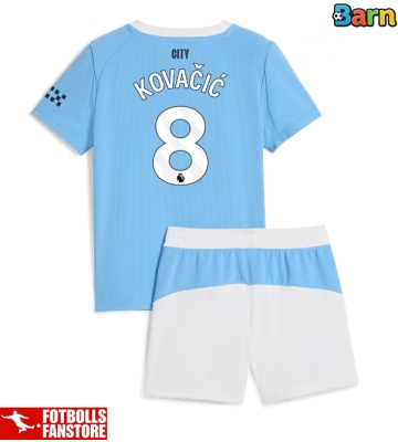 Manchester City Mateo Kovacic #8 Hemmatröja Barn 2025-26 Kortärmad (+ Korta byxor)
